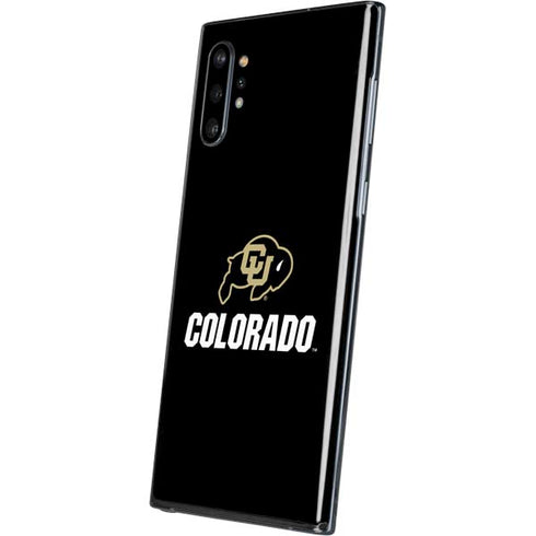 University of Colorado CU Logo on Black Galaxy Note 10 Plus Skin
