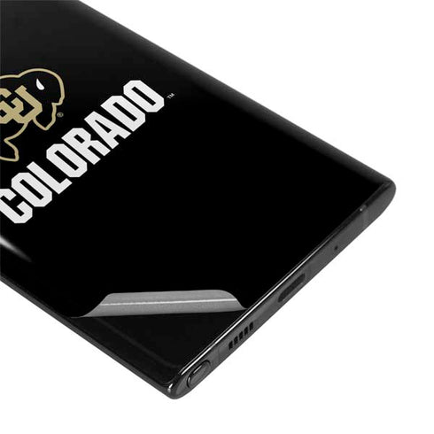 University of Colorado CU Logo on Black Galaxy Note 10 Plus Skin