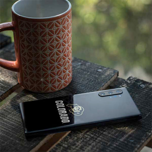 University of Colorado CU Logo on Black Galaxy Note 10 Plus Skin