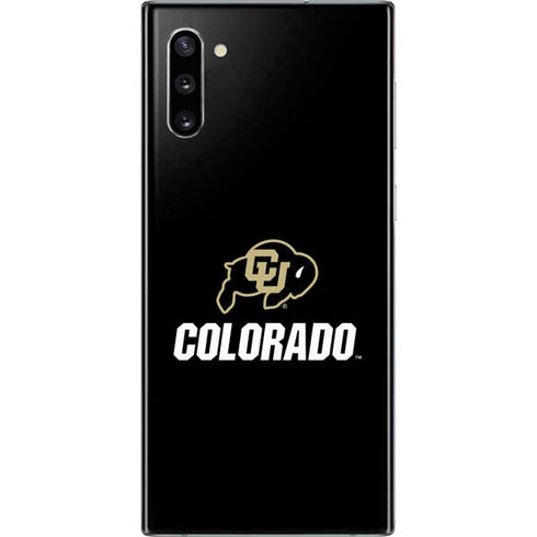 University of Colorado CU Logo on Black Galaxy Note 10 Skin