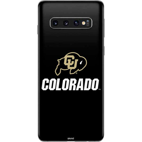 University of Colorado CU Logo on Black Galaxy S10 Skin