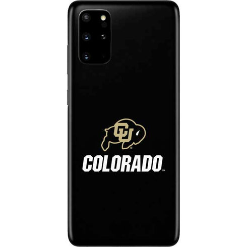 University of Colorado CU Logo on Black Galaxy S20 Plus Skin