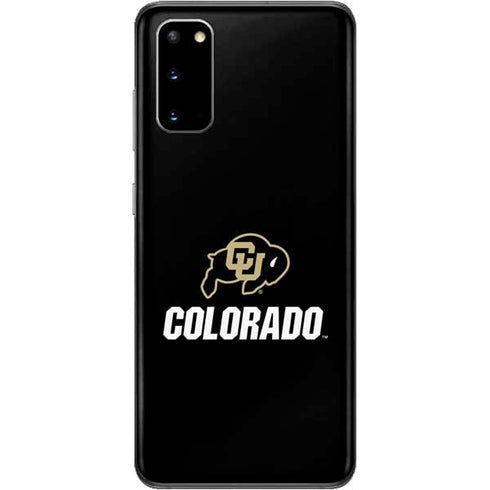 University of Colorado CU Logo on Black Galaxy S20 Skin