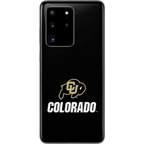 University of Colorado CU Logo on Black Galaxy S20 Ultra 5G Skin