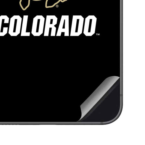 University of Colorado CU Logo on Black Galaxy S23 FE Skin