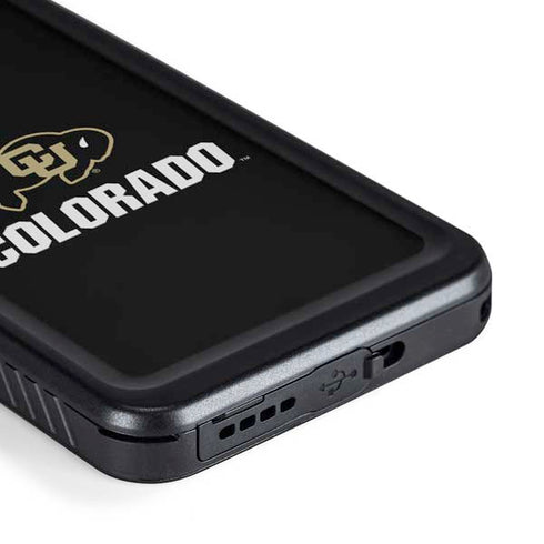 University of Colorado CU Logo on Black Galaxy S23 Waterproof Case