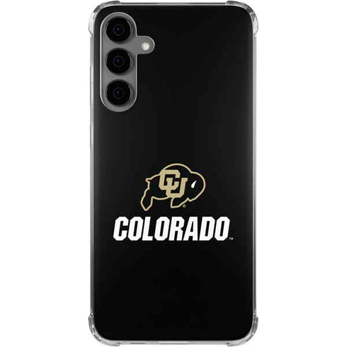 University of Colorado CU Logo on Black Galaxy S24 Plus Clear Case