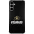 University of Colorado CU Logo on Black Galaxy S24 Plus Clear Case