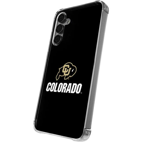 University of Colorado CU Logo on Black Galaxy S24 Plus Clear Case