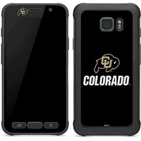 University of Colorado CU Logo on Black Galaxy S7 Active Skin