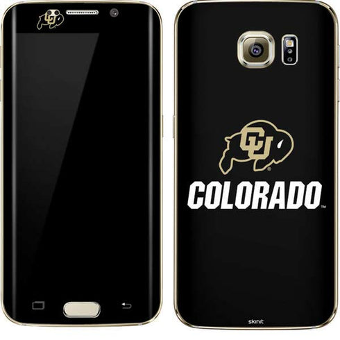 University of Colorado CU Logo on Black Galaxy S7 Edge Skin