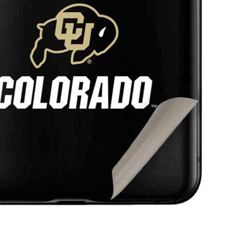 University of Colorado CU Logo on Black Galaxy Z Flip Skin