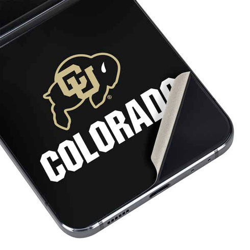 University of Colorado CU Logo on Black Galaxy Z Flip5 5G Skin