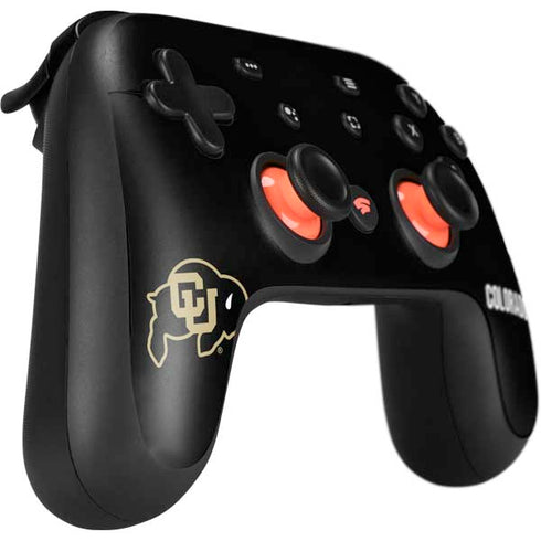 University of Colorado CU Logo on Black Google Stadia Controller Skin