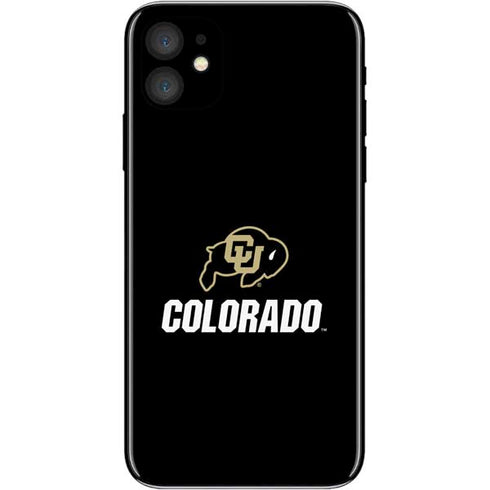 University of Colorado CU Logo on Black iPhone 11 Skin