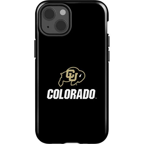 University of Colorado CU Logo on Black iPhone 15 Impact Case