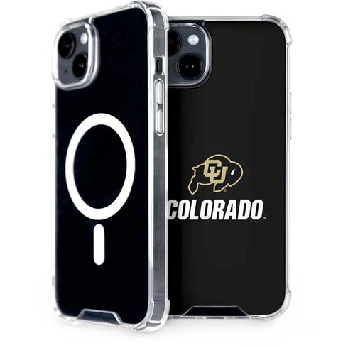 University of Colorado CU Logo on Black iPhone 15 Plus MagSafe Case