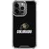 University of Colorado CU Logo on Black iPhone 15 Pro Clear Case