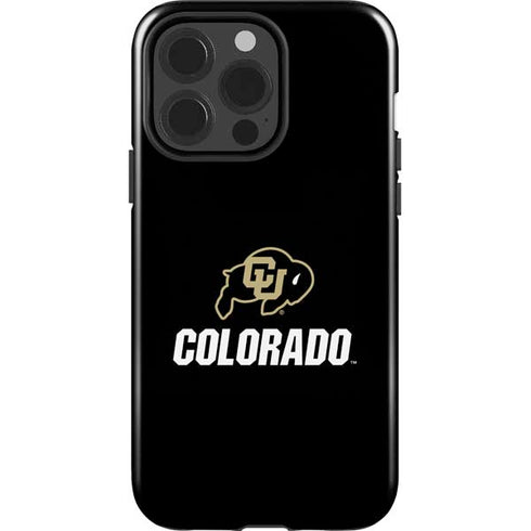 University of Colorado CU Logo on Black iPhone 15 Pro Impact Case