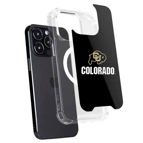University of Colorado CU Logo on Black iPhone 15 Pro MagSafe Case