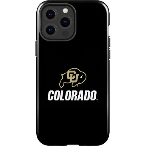 University of Colorado CU Logo on Black iPhone 15 Pro Max Impact Case