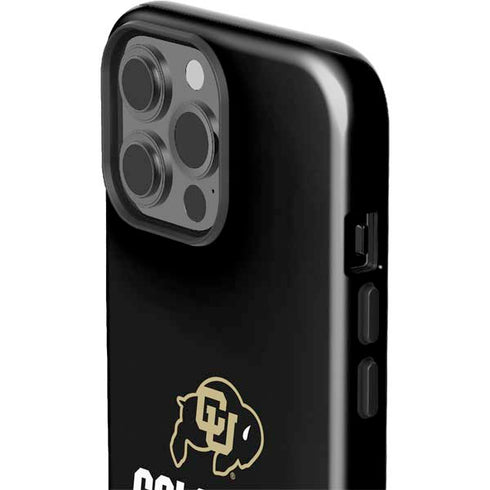 University of Colorado CU Logo on Black iPhone 15 Pro Max Impact Case