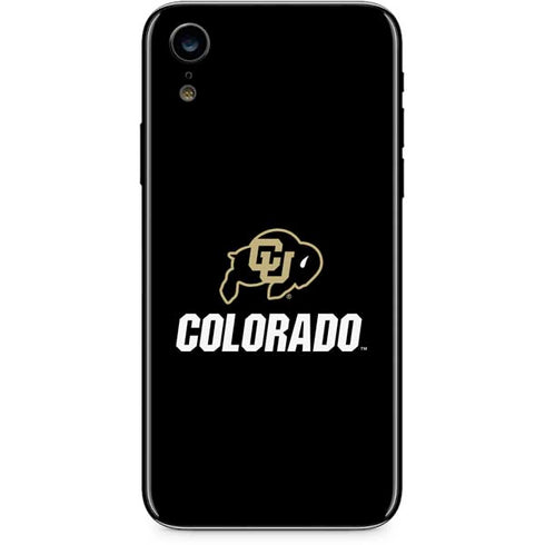 University of Colorado CU Logo on Black iPhone XR Skin