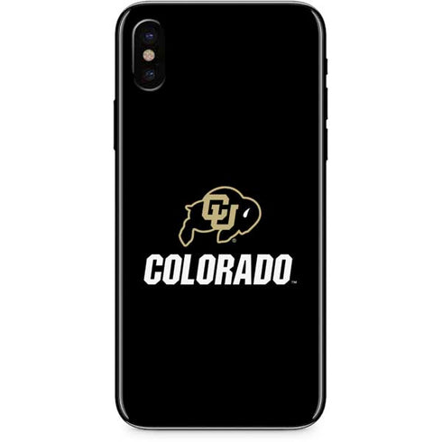 University of Colorado CU Logo on Black iPhone XS Max Skin
