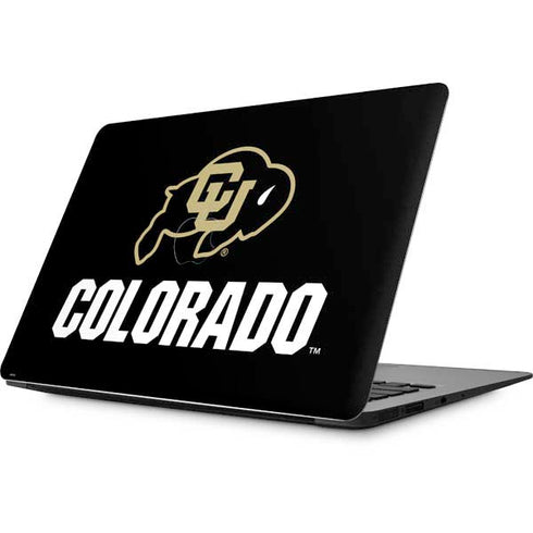 University of Colorado CU Logo on Black Apple MacBook Skin