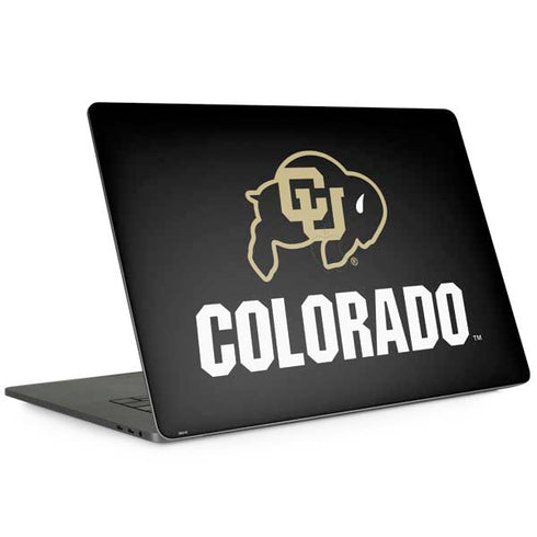 University of Colorado CU Logo on Black Apple MacBook Pro 15-inch Skin
