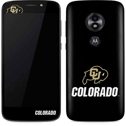 University of Colorado CU Logo on Black Moto E5 Play Skin