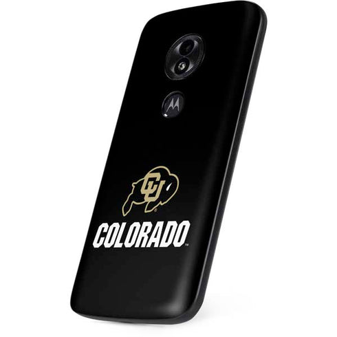 University of Colorado CU Logo on Black Moto E5 Play Skin