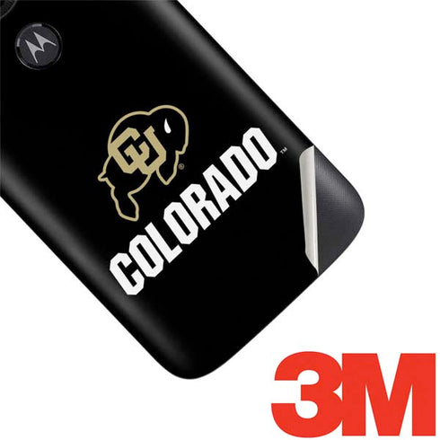 University of Colorado CU Logo on Black Moto E5 Play Skin