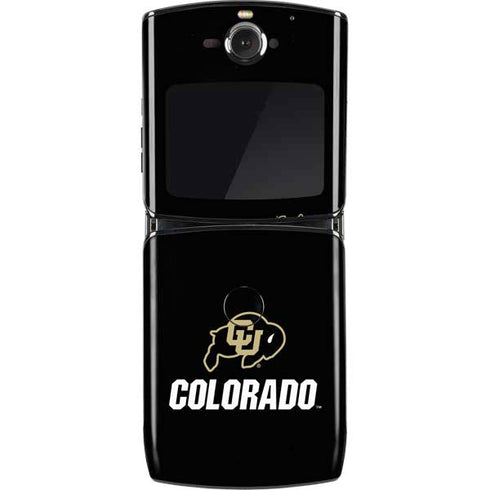 University of Colorado CU Logo on Black Motorola RAZR Skin