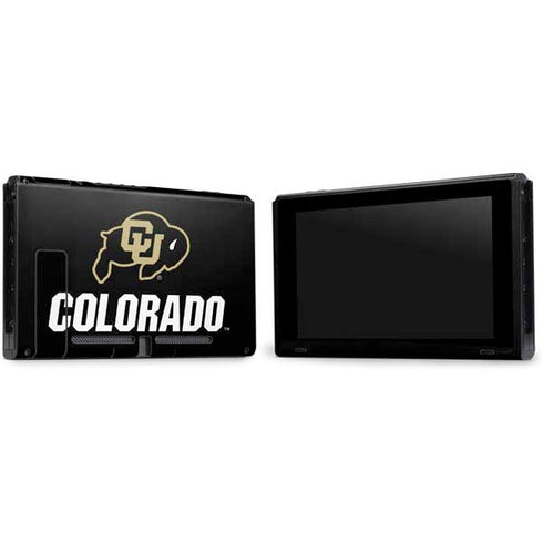 University of Colorado CU Logo on Black Nintendo Switch Bundle Skin