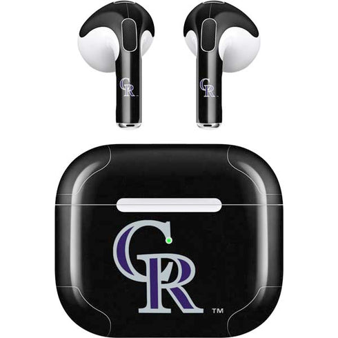 MLB Colorado Rockies - Solid Distressed Apple AirPods (3rd Gen 2021) Skin