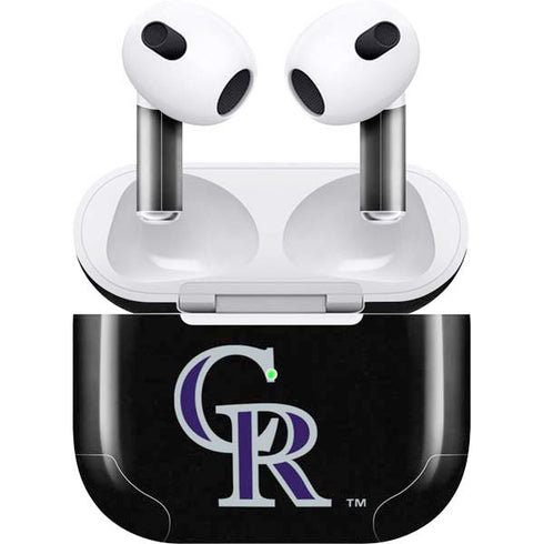 MLB Colorado Rockies - Solid Distressed Apple AirPods (3rd Gen 2021) Skin