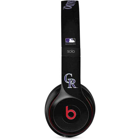 MLB Colorado Rockies - Solid Distressed Beats Solo 2 Wireless Skin