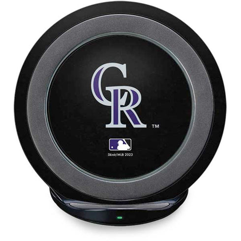 MLB Colorado Rockies - Solid Distressed Fast Charge Wireless Charging Stand Skin