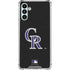 MLB Colorado Rockies - Solid Distressed Galaxy A13 5G Clear Case