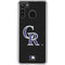 MLB Colorado Rockies - Solid Distressed Galaxy A21 Clear Case