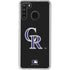 MLB Colorado Rockies - Solid Distressed Galaxy A21 Clear Case