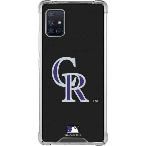 MLB Colorado Rockies - Solid Distressed Galaxy A51 5G Clear Case