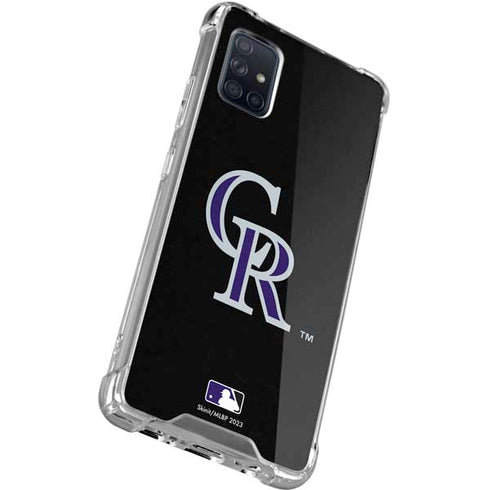 MLB Colorado Rockies - Solid Distressed Galaxy A51 5G Clear Case