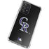 MLB Colorado Rockies - Solid Distressed Galaxy A52 5G Clear Case