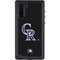 MLB Colorado Rockies - Solid Distressed Galaxy Note 10 Waterproof Case