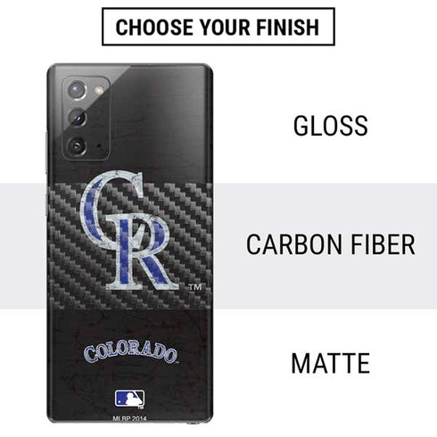 MLB Colorado Rockies - Solid Distressed Galaxy Note20 5G Skin