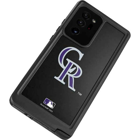 MLB Colorado Rockies - Solid Distressed Galaxy Note20 Ultra 5G Waterproof Case