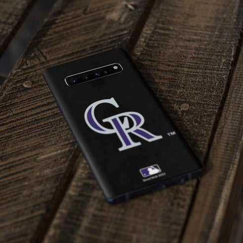 MLB Colorado Rockies - Solid Distressed Galaxy S10 Skin