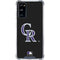 MLB Colorado Rockies - Solid Distressed Galaxy S20 FE Clear Case